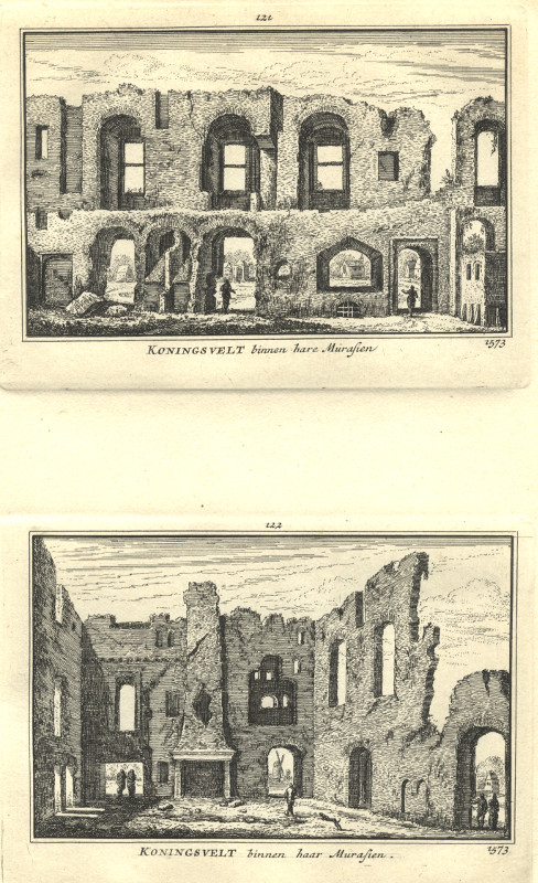 afbeelding van prent Koningsvelt binnen hare Murasien, 1573 van A. Rademaker (Delft)