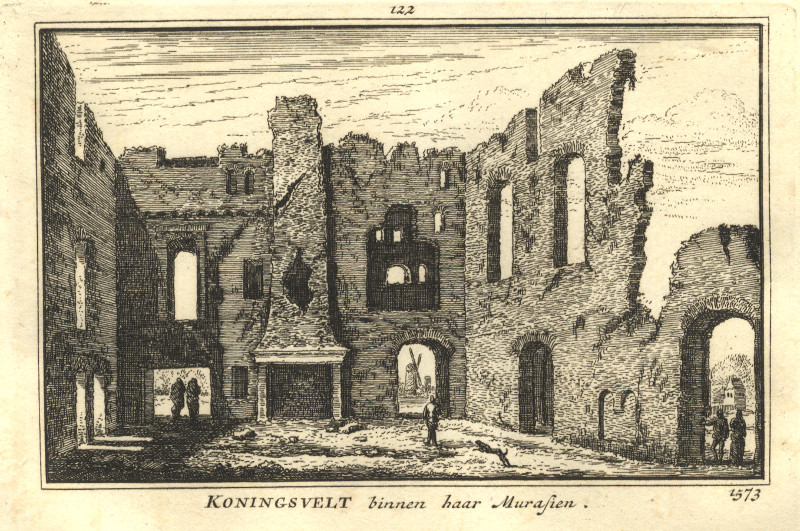 afbeelding van prent Koningsvelt binnen haar Murasien1573 van A. Rademaker (Delft)
