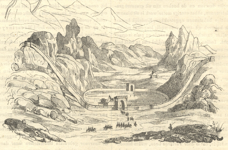 afbeelding van prent De Groote Chinesche Muur van nn (Nanjing)