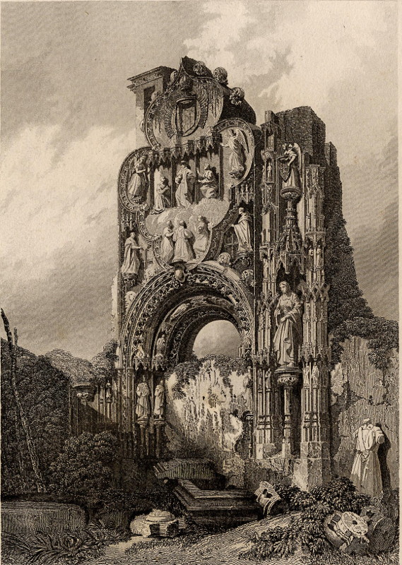 afbeelding van prent Die Pracht - Ruine in Burgos van nn (Burgos)