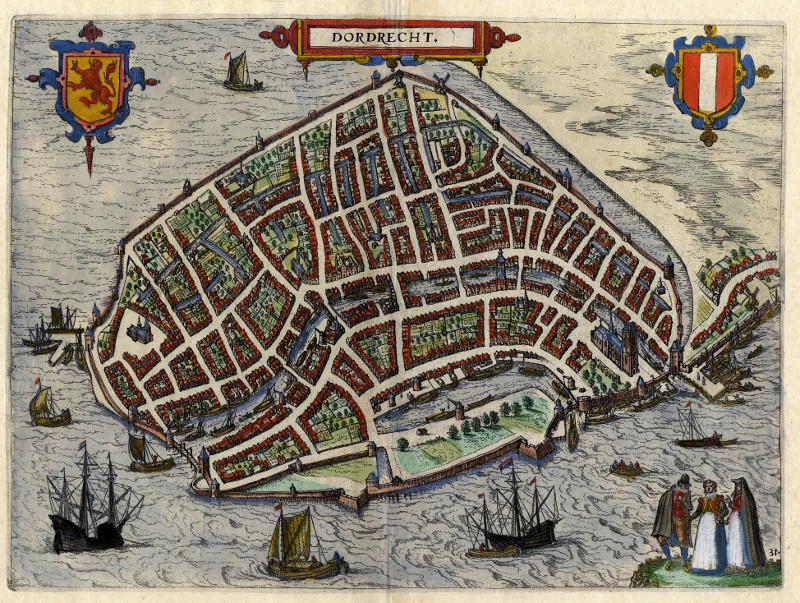 afbeelding van plattegrond Dordrecht van L. Guicciardini (Dordrecht)