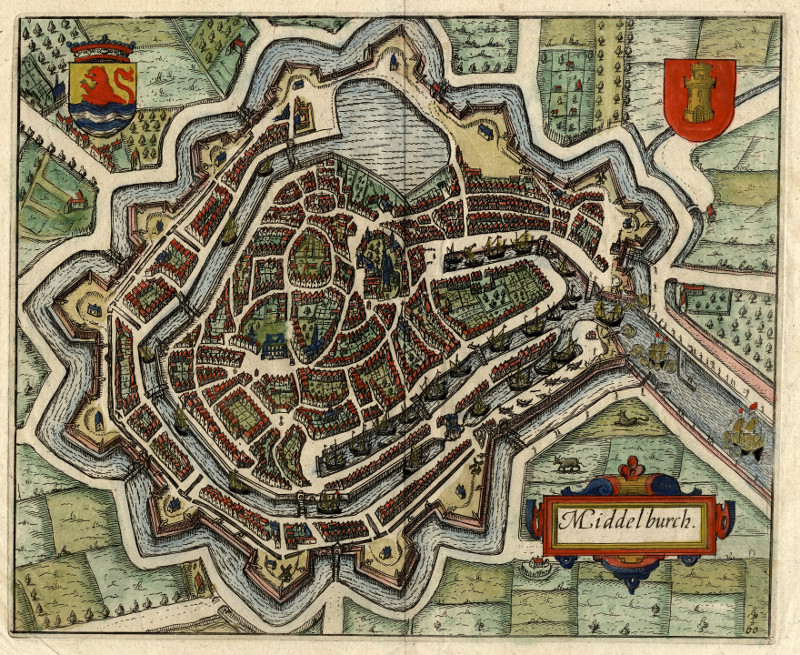 afbeelding van plattegrond Middelburch van L. Guicciardini (Dordrecht)
