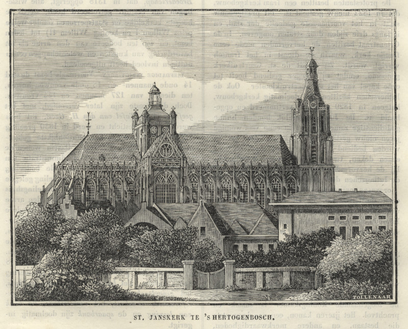 afbeelding van prent St. Janskerk te ´s Hertogenbosch van D. Tollenaar (´s-Hertogenbosch)
