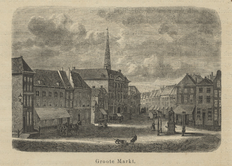 afbeelding van prent Groote Markt van nn (´s-Hertogenbosch)