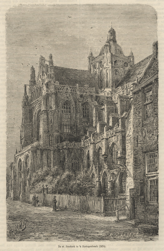 afbeelding van prent De st. Janskerk te ´s Hertogenbosch van A. Barberes (´s-Hertogenbosch)