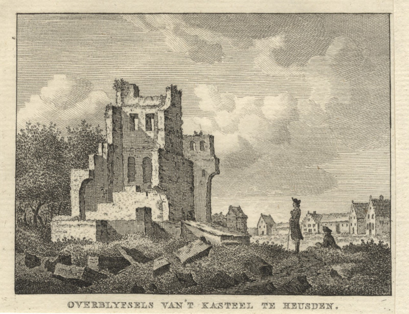 afbeelding van prent Overblyfsels van ´t kasteel te Heusden van J.Bulthuis, C.F. Bendorp (Heusden)