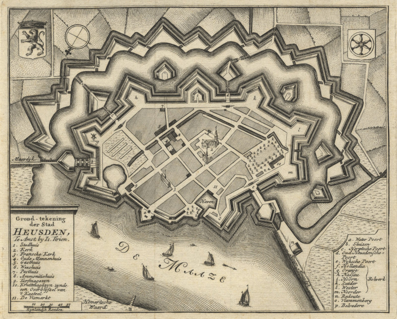 afbeelding van plattegrond Grond-tekening der Stad Heusden van I. Tirion (Heusden)
