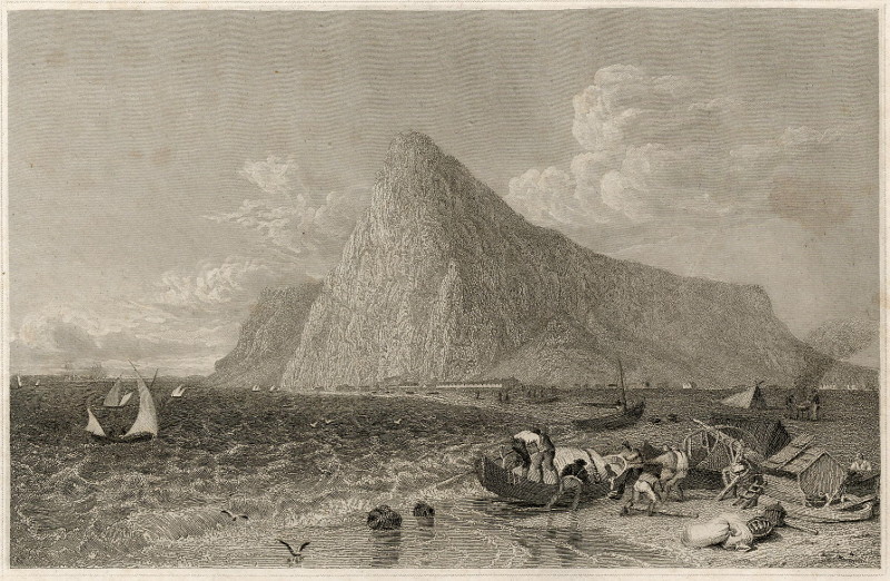 afbeelding van prent Gibraltar van nn (Gibraltar)