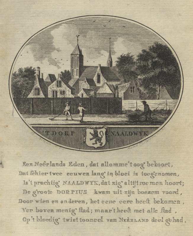 afbeelding van prent ´t Dorp Naaldwijk van Anna C. Brouwer (Naaldwijk)