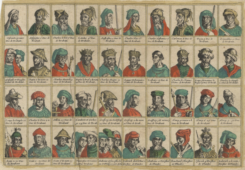 afbeelding van prent Veertig portretten van Frankische edelen van nn (Adel, )