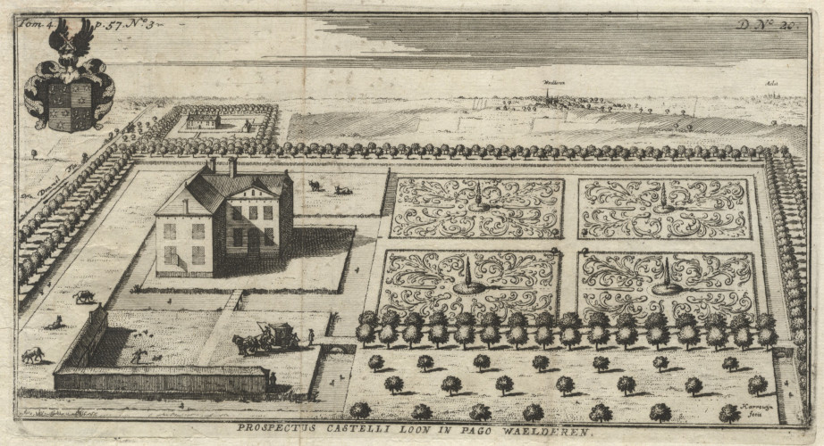 afbeelding van prent Prospectus Castelli Loon in Pago Waelderen van J. Harrewijn (Waalre)