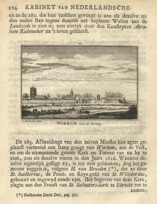 afbeelding van prent Workum van de Lantzy van A. Rademaker (Woudrichem)