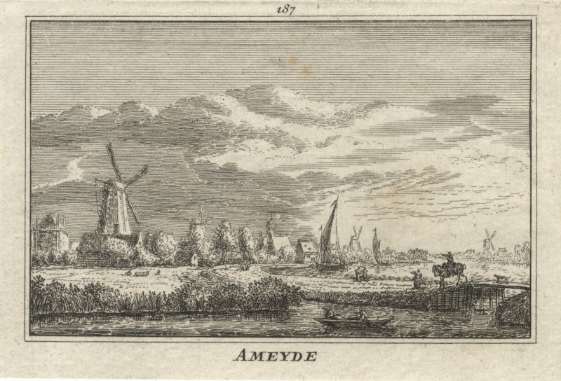 afbeelding van prent Ameyde van A. Rademaker (Ameide)