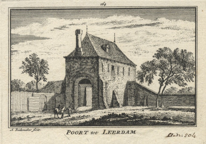 afbeelding van prent Poort tot Leerdam van A. Rademaker (Leerdam)