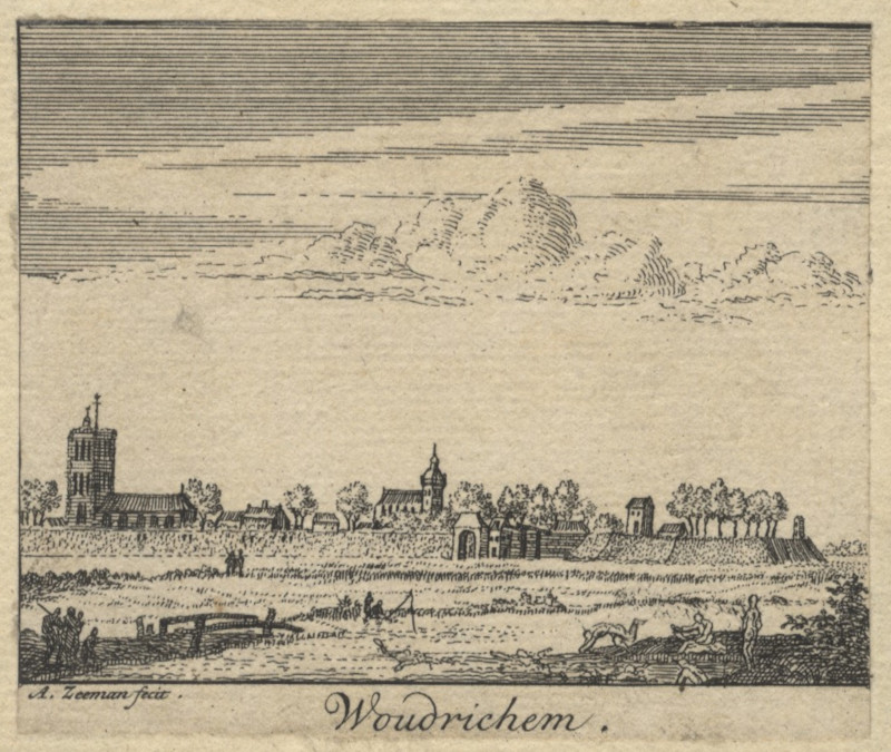 afbeelding van prent Woudrichem van A. Zeeman (Woudrichem)