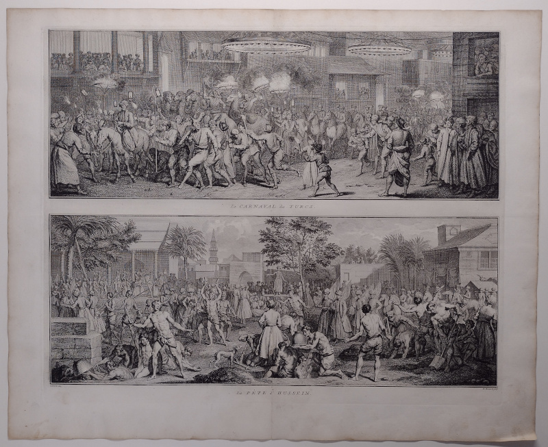 afbeelding van prent Le Carnaval des Turcs. La fête d´Hussein. van B. Bernards naar L.F. Dubourg