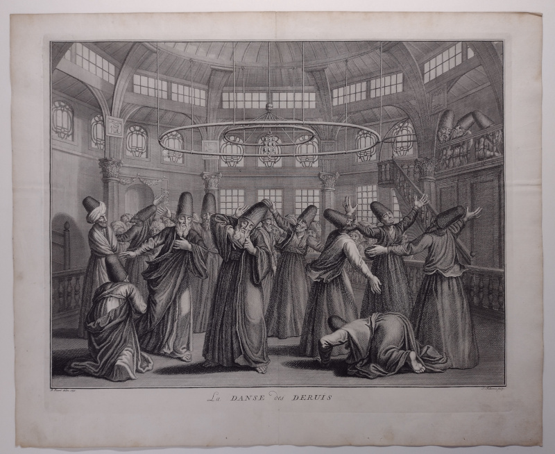 afbeelding van prent La Danse des Deruis van B. Picart, F. Folkema