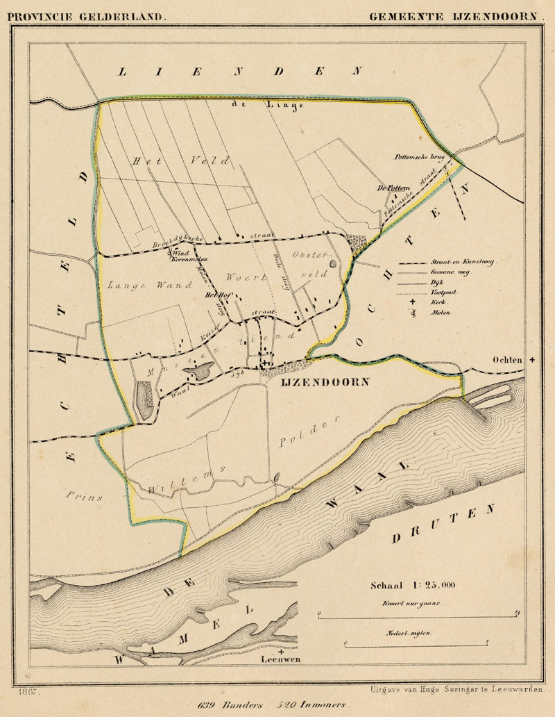 afbeelding van Kuyperkaart IJzendoorn van Kuyper (Kuijper)