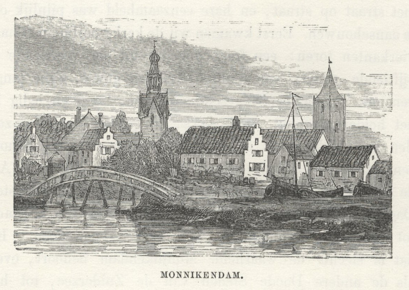 afbeelding van prent Monnikendam van nn (Monnickendam)