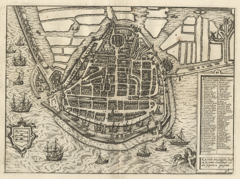 afbeelding van plattegrond Die stadt Enchuijsen van Guicciardini (Enkhuizen)