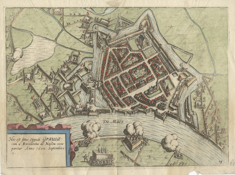 afbeelding van plattegrond Gravia van L. Guicciardini (Grave)