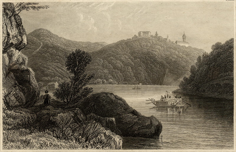 afbeelding van prent Schloss Neuhaus an der Donau van nn (Neuhaus)