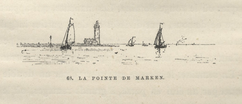 afbeelding van prent La pointe de Marken van nn (Marken)