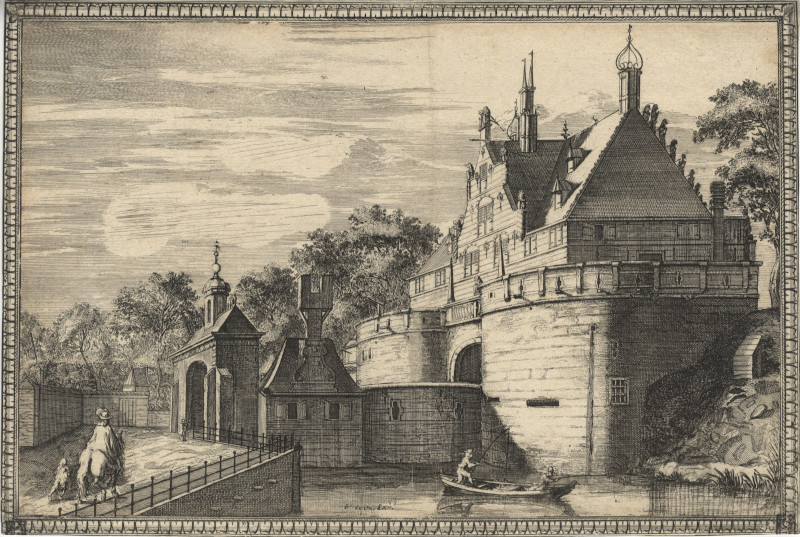 afbeelding van prent St. Joris ofte Waterslootse Poort van C. Decker (Delft)