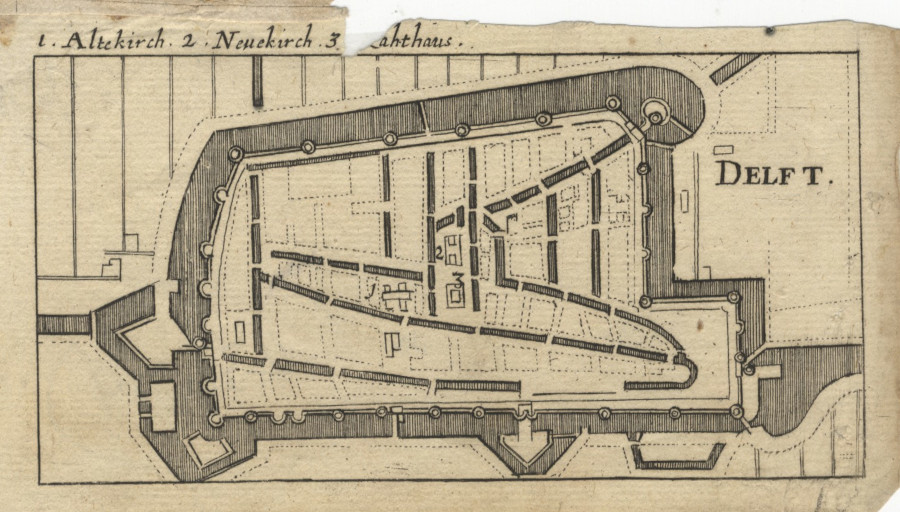 afbeelding van plattegrond Delft van nn (Delft)