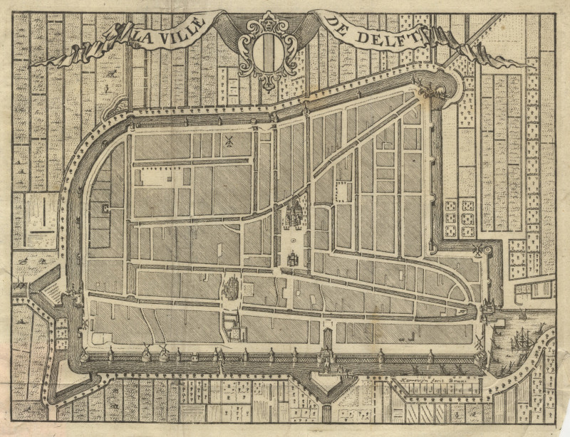 afbeelding van plattegrond La Ville de Delft van J. Harrewijn (Delft)