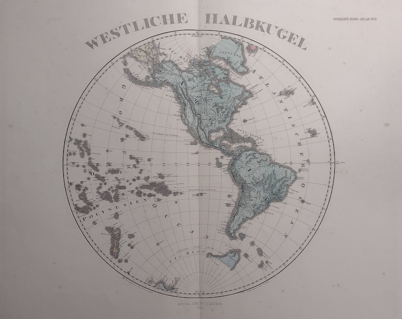 afbeelding van kaart Westliche Halbkugel van F. von Stulpnagel