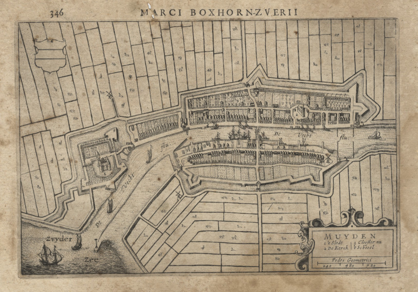 afbeelding van plattegrond Muyden van M.Z. Boxhorn (Muiden)