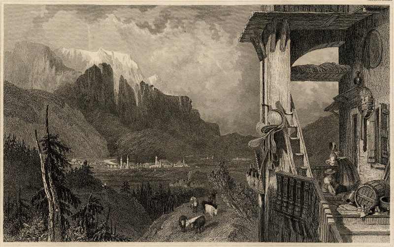 afbeelding van prent Inspruck in Tyrol van nn (Innsbruck, Inspruck)