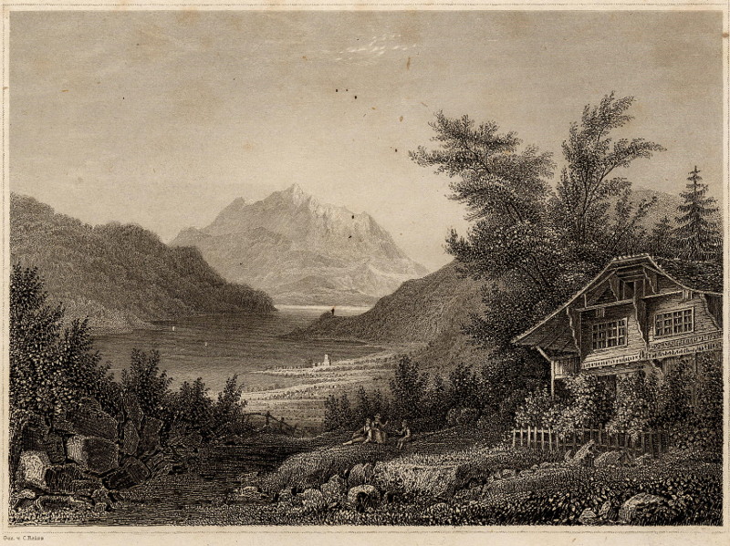 afbeelding van prent Der Pilatus in der Schweiz van C. Reiss (Pilatus)