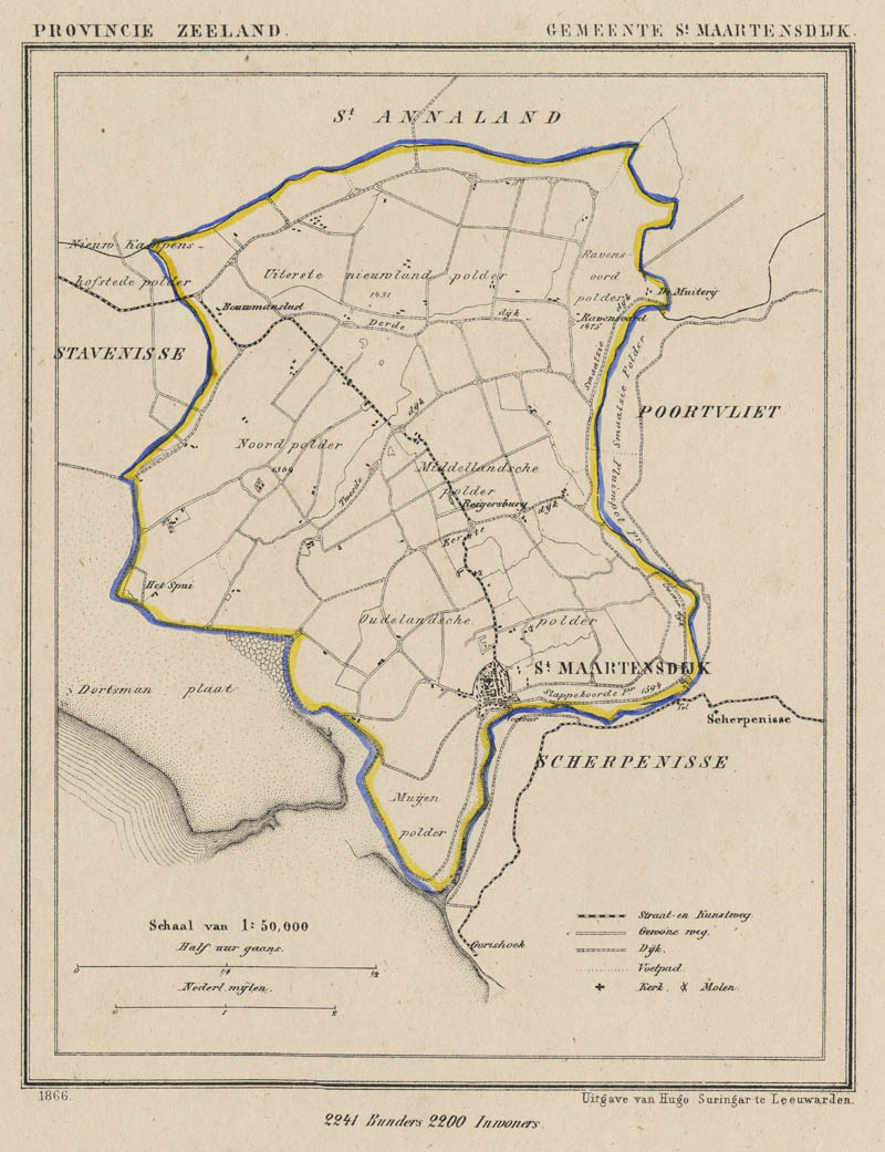 afbeelding van Kuyperkaart Gemeente St. Maartensdijk van J Kuyper