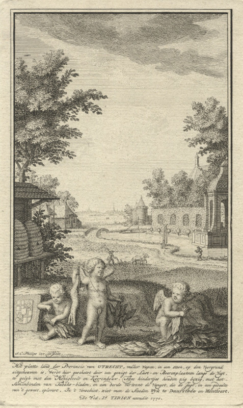 afbeelding van kaart Utrecht frontispice van J.C. Philips