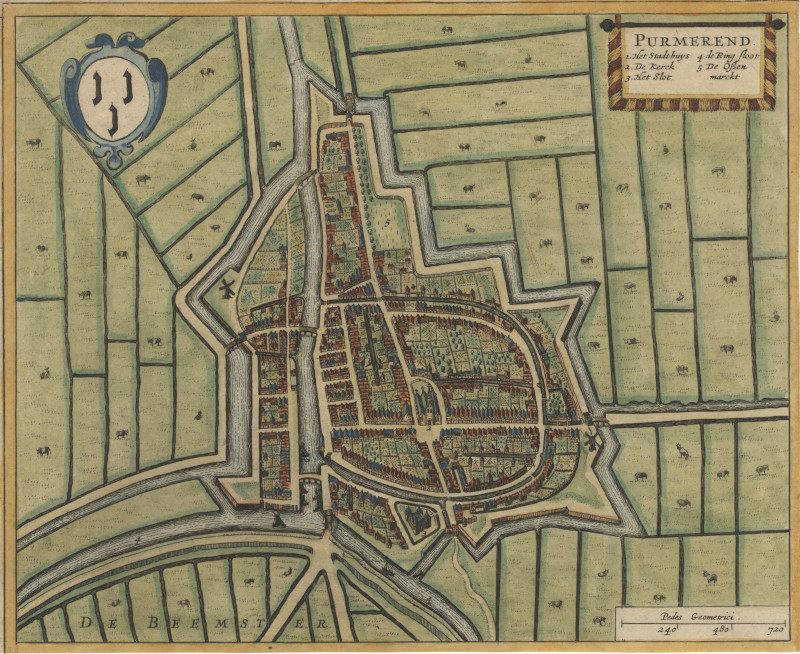 afbeelding van plattegrond Purmerend van J. Janssonius (Purmerend)