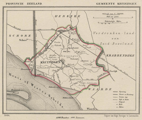 afbeelding van Kuyperkaart Gemeente Kruiningen van J Kuyper