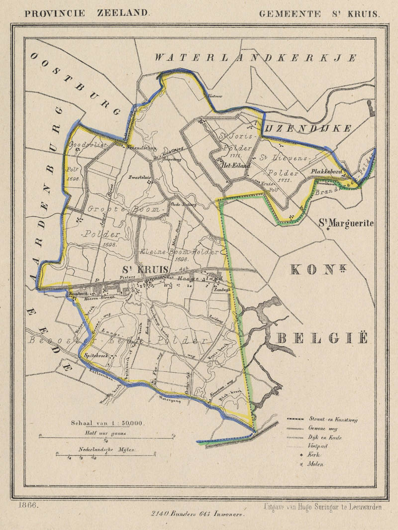 afbeelding van Kuyperkaart Gemeente St. Kruis van J Kuyper