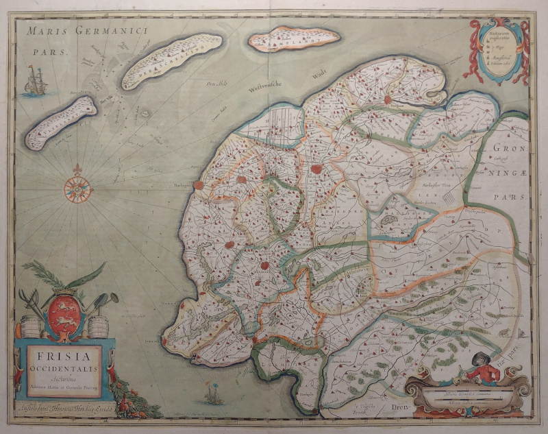 afbeelding van kaart Frisia Occidentalis Auctoribus Adriano Metio et Gerardo Freitag van Hondius
