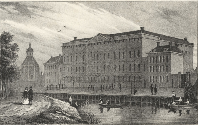 afbeelding van prent Willems Kazerne. Caserne Guillaume van R. Craeyvanger (Utrecht)