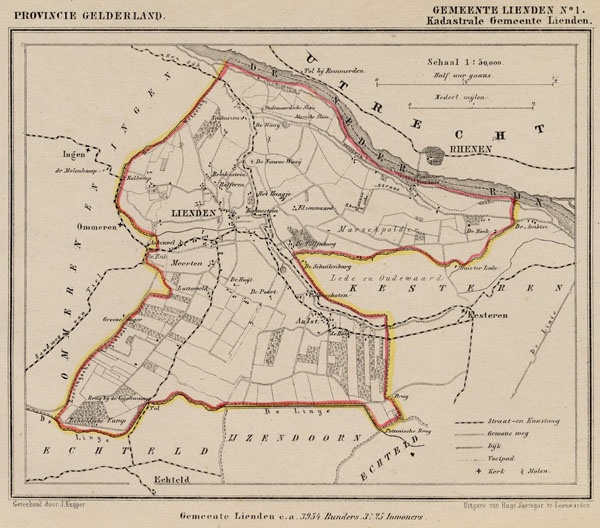 afbeelding van Kuyperkaart Lienden (Kad gem Lienden) van Kuyper (Kuijper)