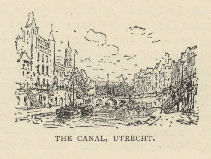 afbeelding van prent The canal, Utrecht van nn (Utrecht)