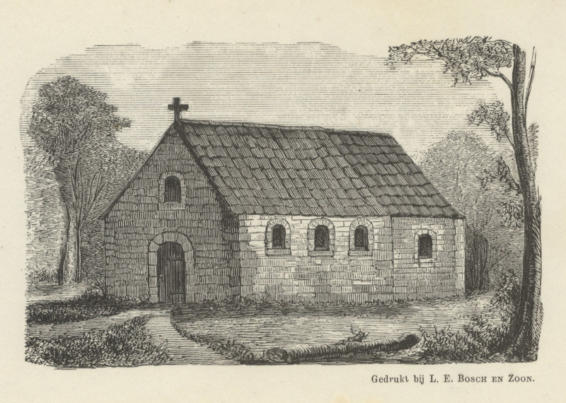 afbeelding van prent Kerkgebouwtje van L. E. Bosch