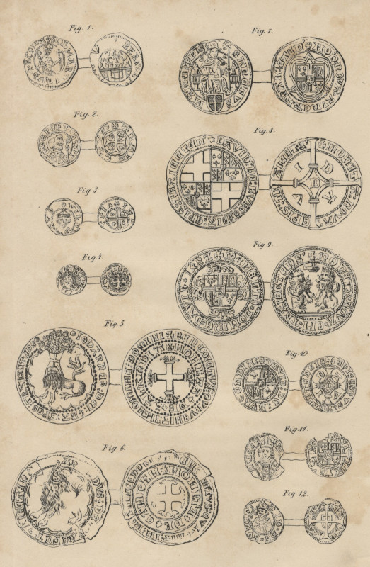 afbeelding van prent Armenpenningen uit de vijftiende eeuw van P.W. v.d. Weijer