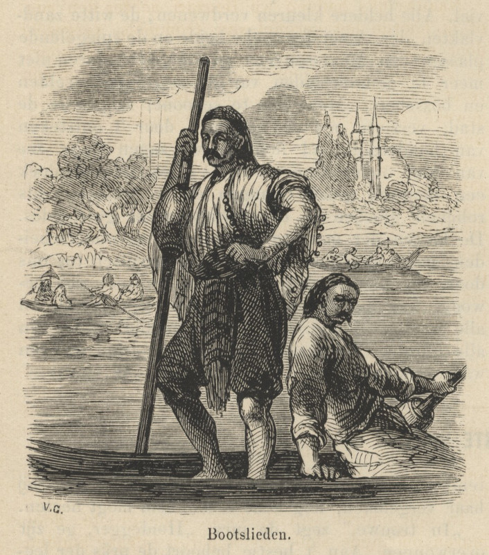 afbeelding van prent Bootslieden van V.G.