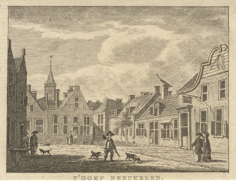 afbeelding van prent T´ Dorp Breukelen van nn (Breukelen)