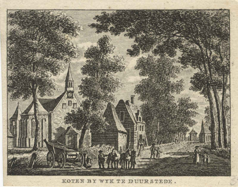 afbeelding van prent Koten by Wyk te Duurstede van H. Spilman (Cothen)