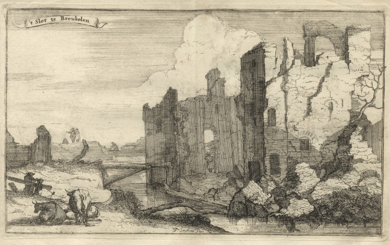 afbeelding van prent ´t Slot te Breukelen van I. Sorious (Breukelen)