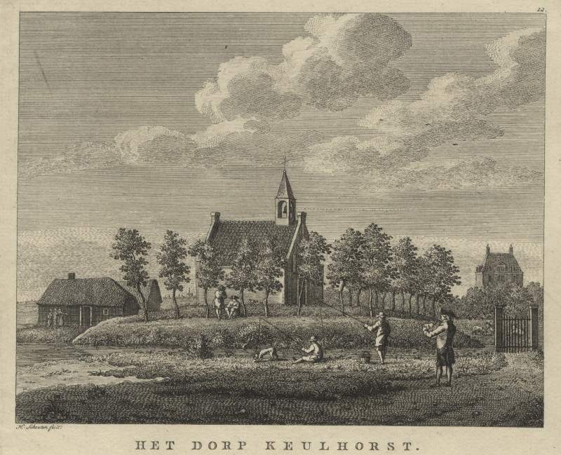 afbeelding van prent Het Dorp Keulhorst van H. Schouten (Amersfoort)